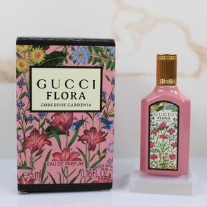 GUCCI Flora Gorgeous Gardenia Eau De Parfum EDP MINIATURE .16oz - 5ml NIB
